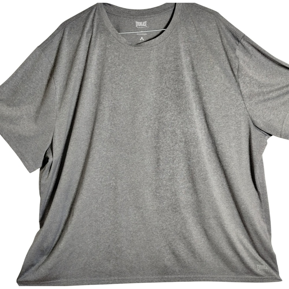 Everlast Sport T-Shirt Wicking Athletic Gym Training Tee Gray 4X